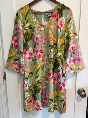 Tommy Bahama Orchid Bay Silk Floral Shift Dress NWT XXS